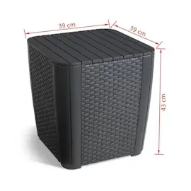 ALLIBERT Luzon Beistelltisch 39 x 39 cm anthrazit