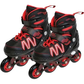Vedes New Sports Inliner schwarz/rot ABEC 7, Größe 31-34