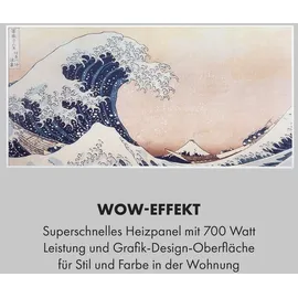 Klarstein Infrarotheizung mit Thermostat, 700W Elektroheizung, Smart Home Bild-Infrarotheizung zur Wandmontage, IR mit IoT/WiFi App-Control, Feucht... - Bunt