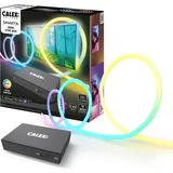 Calex Smart HDMI Sync Box, Inklusiv 2,45 m TV LED Streifen, für 55-65'' TV, Hintergrundbeleuchtung mit Synchronisation für Gaming & Film