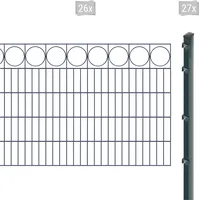 Arvotec Doppelstabmattenzaun »EXCLUSIVE 100 zum Einbetonieren "Ring" mit Zierleiste«, Zaunhöhe 100 cm, Zaunlänge 2 - 60 m 84519058-0 anthrazit H/L: 100 cm x 52 m