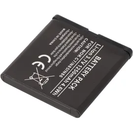 AccuCell Akku passend für Nokia N85, N86 bauähnlich BL-5K, 47,2 x 44,0 x 5,8, , Akku für Aeg VOXTEL M405 Li-Ion 3,7 Volt 1200mAh schwarz
