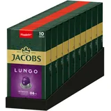 JACOBS Kapseln Lungo 8 Intenso 100 Nespresso®* kompatible Kaffeekapseln 10 x 10