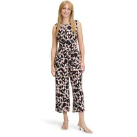 Betty & Co Jumpsuit mit Bindegürtel Taupe/Black,40 - 40