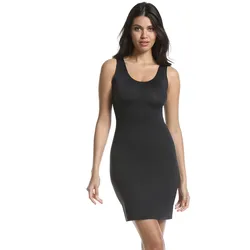 Shaping-Kleid MAGIC BODYFASHION "Tone Your Body Dress", Damen, Gr. XL, N-Gr, schwarz, Obermaterial: 80% Polyamid, 20% Elasthan, unifarben, elegant, körpernah kniefrei, tiefer Rundhals, ohne Ärmel, Kleider, feste Formung des gesamten Oberkörpers, der Hüften und der Beine