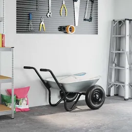 vidaXL Bollerwagen Silber/Schwarz
