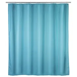 Wenko Duschvorhang Uni Light Blue 180 x 200 cm blau