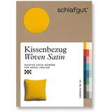 schlafgut Kissenbezug Woven Satin 40 x 40 cm Gelb