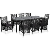 DKD HOME DECOR Garten-Essgruppe 9-tlg. schwarz 44086