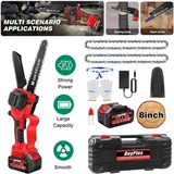 Day Plus - 3600W 8 Zoll Elektro-Kettensäge Schnurlose Kettensäge & 4000mAh Akku + 2 Ketten