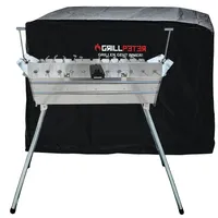 Grillpeter Mangal Ararat 2 mm Schaschlikgrill + 11er Drehspieß