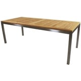 Lesli Living Diningtisch "Marmaris" Teak mit Edelstahl 220x90cm