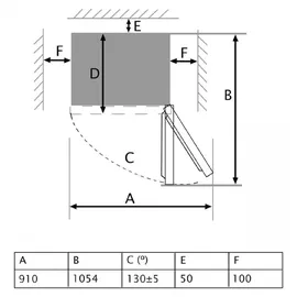 Cecotec Bolero CoolMarket 2D 261 Kühl-Gefrierkombination (261 l, 1693 mm hoch, Weiß)