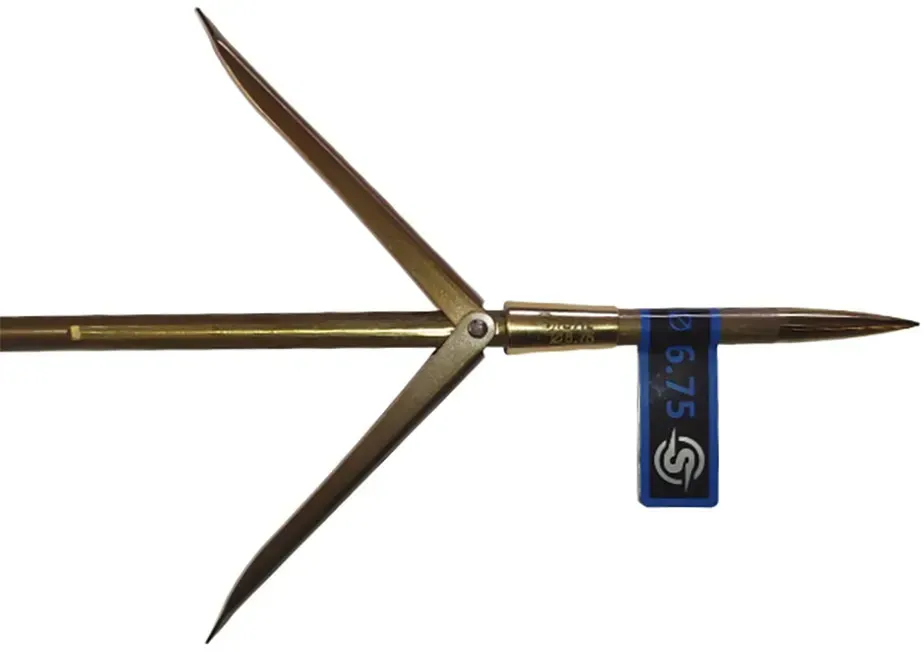 Sigalsub Hrc Tahitian With Cone Doppelflossen-speerschaft 6.75 Mm - Golden - 100 cm