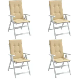 vidaXL Hochlehner Auflage 120 x 50 x 4 cm melange beige 6 St.