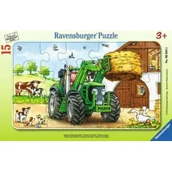 RAVENSBURGER 6044 Kinderpuzzle Traktor auf dem Bauernhof