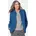 Lässige Wolljacke mit Hemdkragen Atlantikblau 48