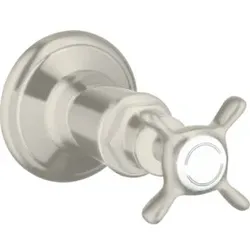 hansgrohe Fertigmontageset Axor Montreux UP-Absperrvtl., m Kreuz, Edelstahl-Optik