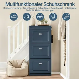 SoBuy Schuhkipper 53 x 118 x 24 cm blau / blau