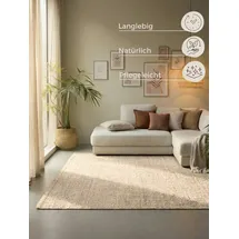 HANSE HOME Bouclé Jute Teppich Jaipur Natur Ivoryweiß – beige