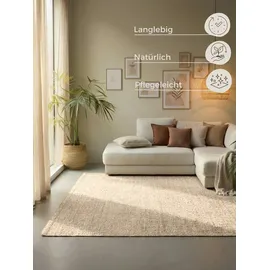 HANSE HOME Bouclé Jute Teppich Jaipur Natur Ivoryweiß – beige