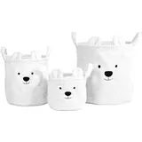 Childhome Teddy - offwhite 3er Set - Weiß