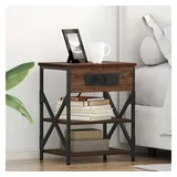 vidaXL Nachtschrank mit Regal 41 x 31 x 51 cm Braun