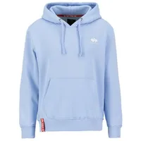 Alpha Industries Basic Small Logo Kapuzenpullover - Light Blue