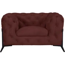Home Affaire Chesterfield-Sessel HOME AFFAIRE "Amaury Sessel", rosa (rose), B:125cm H:75cm T:97cm, Struktur (100% Polyester9;Samtoptik (100% Polyester), Sessel, aufwändige Knopfheftung, moderne Chesterfield Optik, Fußfarbe wählbar