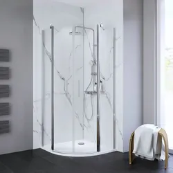 WELLWATER  Runddusche »Esperance«, BxH: 90 x 192 cm, chromfarben  - silberfarben