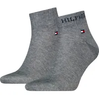 Tommy Hilfiger TH MEN QUARTER 2P HILFIGER TAB Kurzsocken Grau 43-46