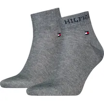Tommy Hilfiger TH MEN QUARTER 2P HILFIGER TAB Kurzsocken Grau 43-46