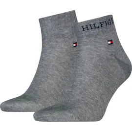 Tommy Hilfiger TH MEN QUARTER 2P HILFIGER TAB Kurzsocken Grau 43-46
