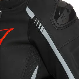 FLM Sports Lederkombi Assen 2-tlg. schwarz/rot 50 – Motorradbekleidung – Sport Motorradbekleidung