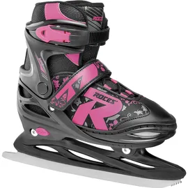 ROCES Jokey Ice 2.0 Girl Verstellbarer Schlittschuh, Black-Fuchsia, 26-29