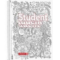 Brunnen 106742701 Notizblock/Collegeblock Student Zenart Motiv Garten, A4, liniert Lineatur 27, 90 g/m2, 80 Blatt