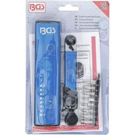 BGS Drehmomentschlüssel Abtrieb Innensechskant 6,3 mm (1/4") 2 - 10 Nm mit Bit-Satz