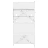 KOMFOTTEU Küchenbuffet Küchenschrank mit Stecktafel, 76 x 36 x 161 cm weiß