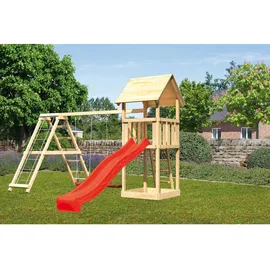 Akubi Spielturm Lotti Set C mit Rutsche rot 89350