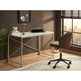 Beliani Schreibtisch ANDASTE Weiß 120 cm 60 cm