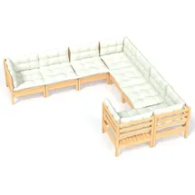 vidaXL Garten-Lounge-Set 8-tlg. creme Kiefer