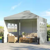 Pavillon 3x3 m Höhenverstellbar Pop-up Faltpavillon Falt Garten Pavillon