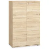 Lomadox Aktenschrank ORLEANS-131 Büroschrank Schrank abschließbar Eiche 79x123,4x40,3 cm braun