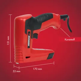 ARROW CE21 Elektrotacker für Feindrahtklammern 8 mm - 10 mm und Nägel