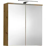 BASIC by Balculina »Spice, Badezimmerschrank BxTxH 60x67x20 cm«, (1 St.), Breite 60 cm, LED-Beleuchtung