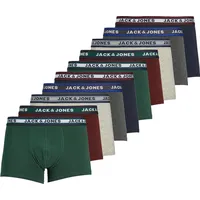 Jack & Jones, Herren, Unterhosen, 10er Pack Jacsolid Retro Short / Pant, Grün, (XL, 10er Pack)