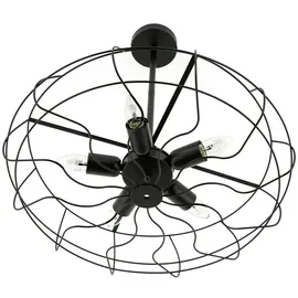 Licht-Erlebnisse Swinton 5 E27 rund Metall schwarz