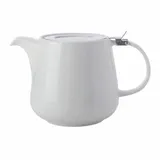 Maxwell & Williams Teekanne mit Edelstahl-Teesieb WHITE BASICS 0,6 Liter weiß