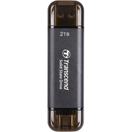 Transcend 2TB USB 10Gbps ESD310 Portable SSD Solid State Drive TS2TESD310C Black