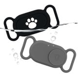 Für Samsung Galaxy SmartTag2 Hundehalsbandhalter, 2 Stück Wasserdicht Anti-Verlust Schutzhülle Hülle für Haustier Hund Katze Halsband Silikonhülle für Galaxy Smart Tag 2 Tracker Zubehör